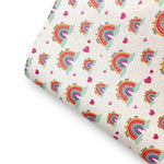 Have a Good Day Rainbow Printed Fine Core Glitter Fabric - Eliza Henri