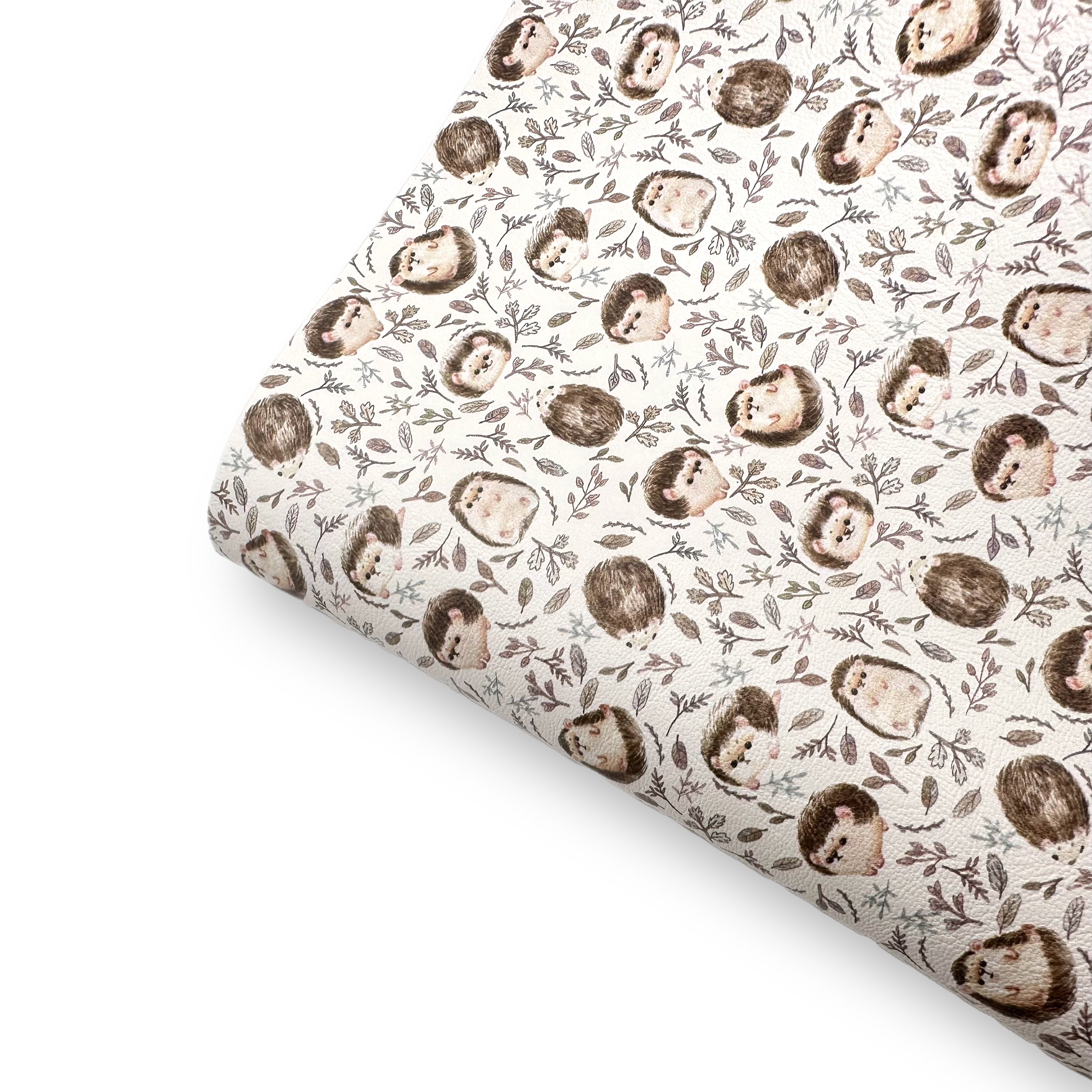 Baby Hedgehogs Premium Faux Leather Fabric Sheets - Eliza Henri