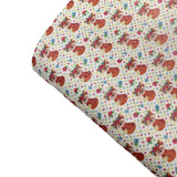 Polka Dot Fox Printed Fine Core Glitter Fabric