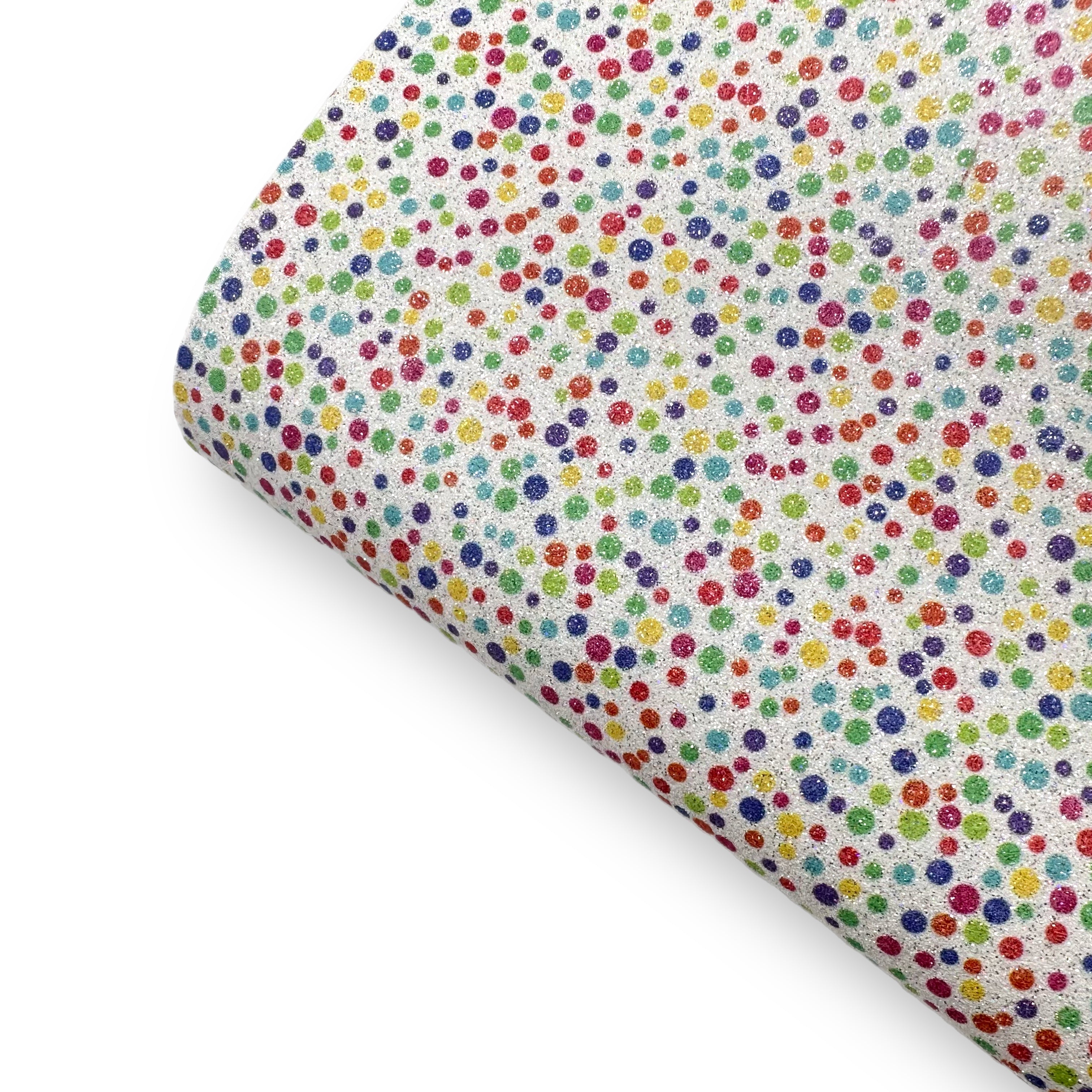 Polka Dots Printed Fine Core Glitter Fabric - Eliza Henri