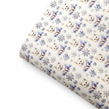 Snowy Fox Premium Faux Leather Fabric Sheets - Eliza Henri