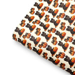 Polka Black Cat Premium Faux Leather Fabric Sheets - Eliza Henri