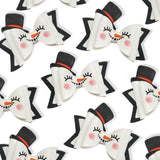 CHILLY THE SNOWMAN FAUX LEATHER DIY HAIR BOW LOOPS & CRAFT CUTOUT SHEETS
