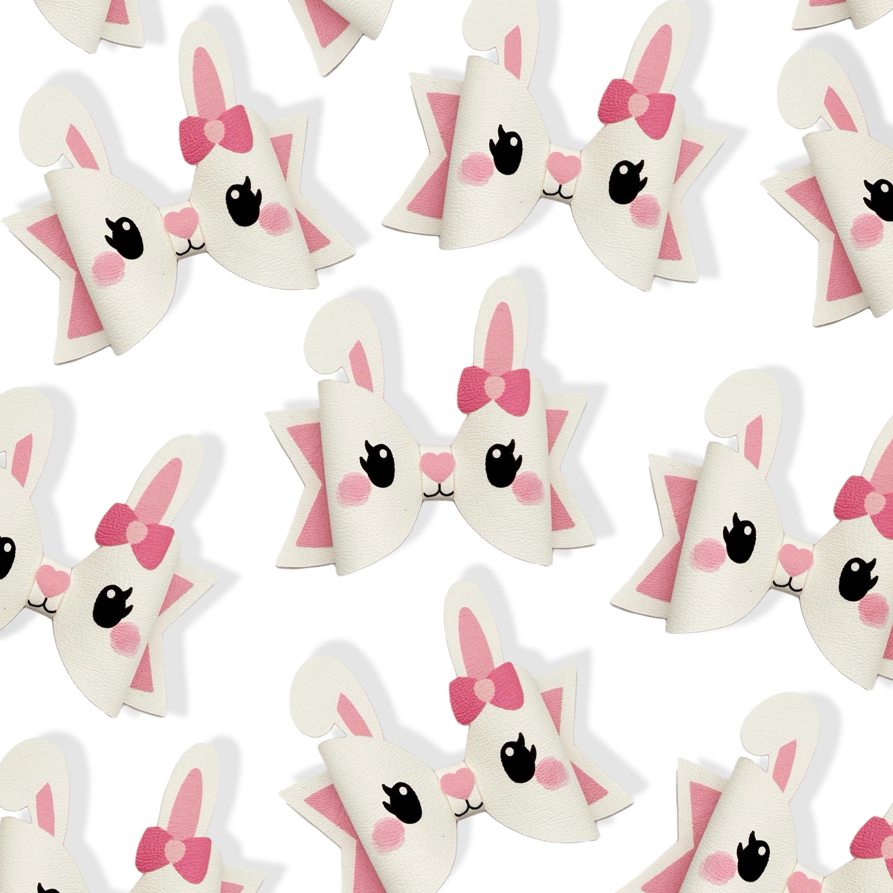 BOW BUNNY FAUX LEATHER DIY HAIR BOW LOOPS & CRAFT CUTOUT SHEETS - Eliza Henri
