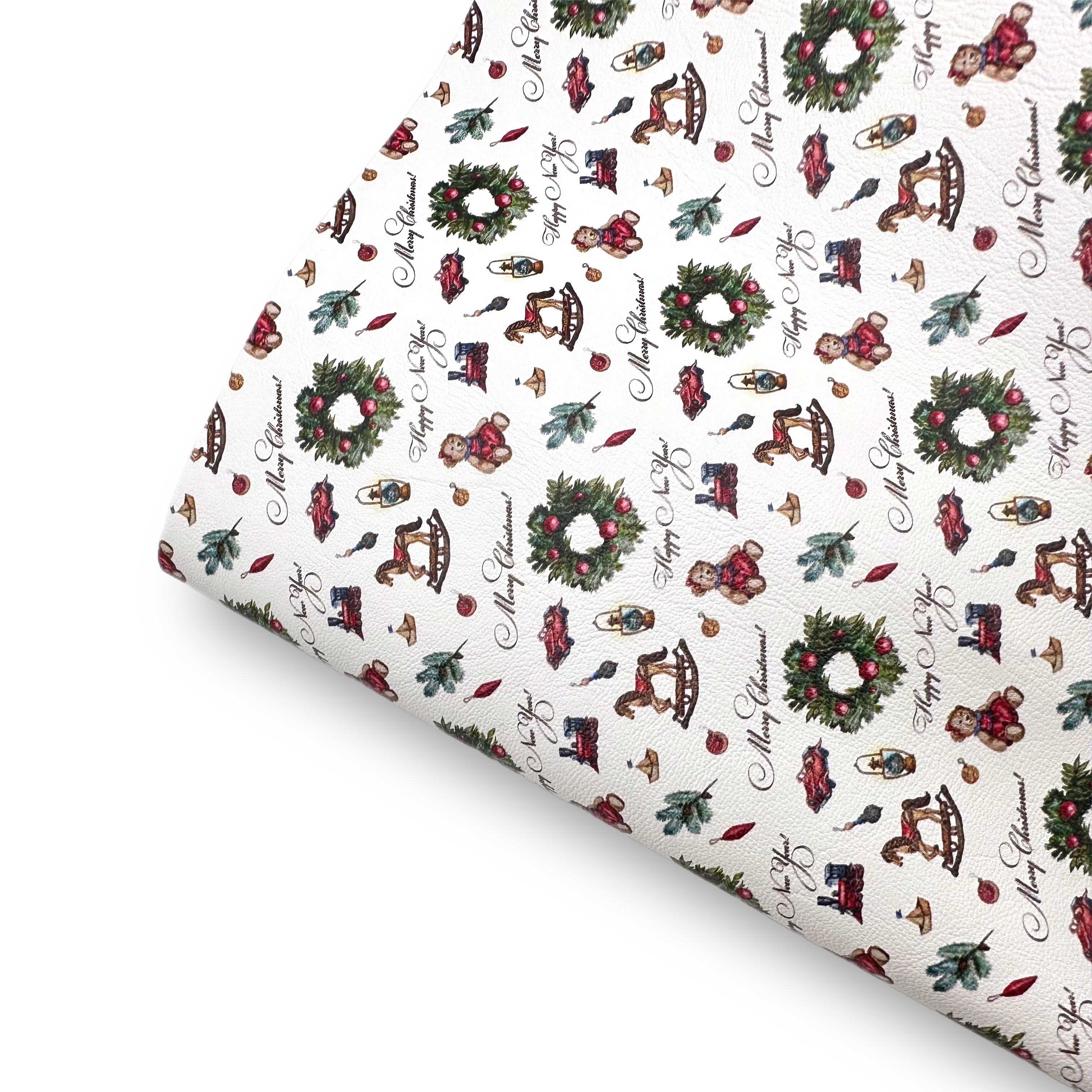 Merry Xmas Premium Faux Leather Fabric Sheets - Eliza Henri