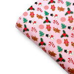 Xmas Cookie Friends Premium Faux Leather Fabric Sheets - Eliza Henri