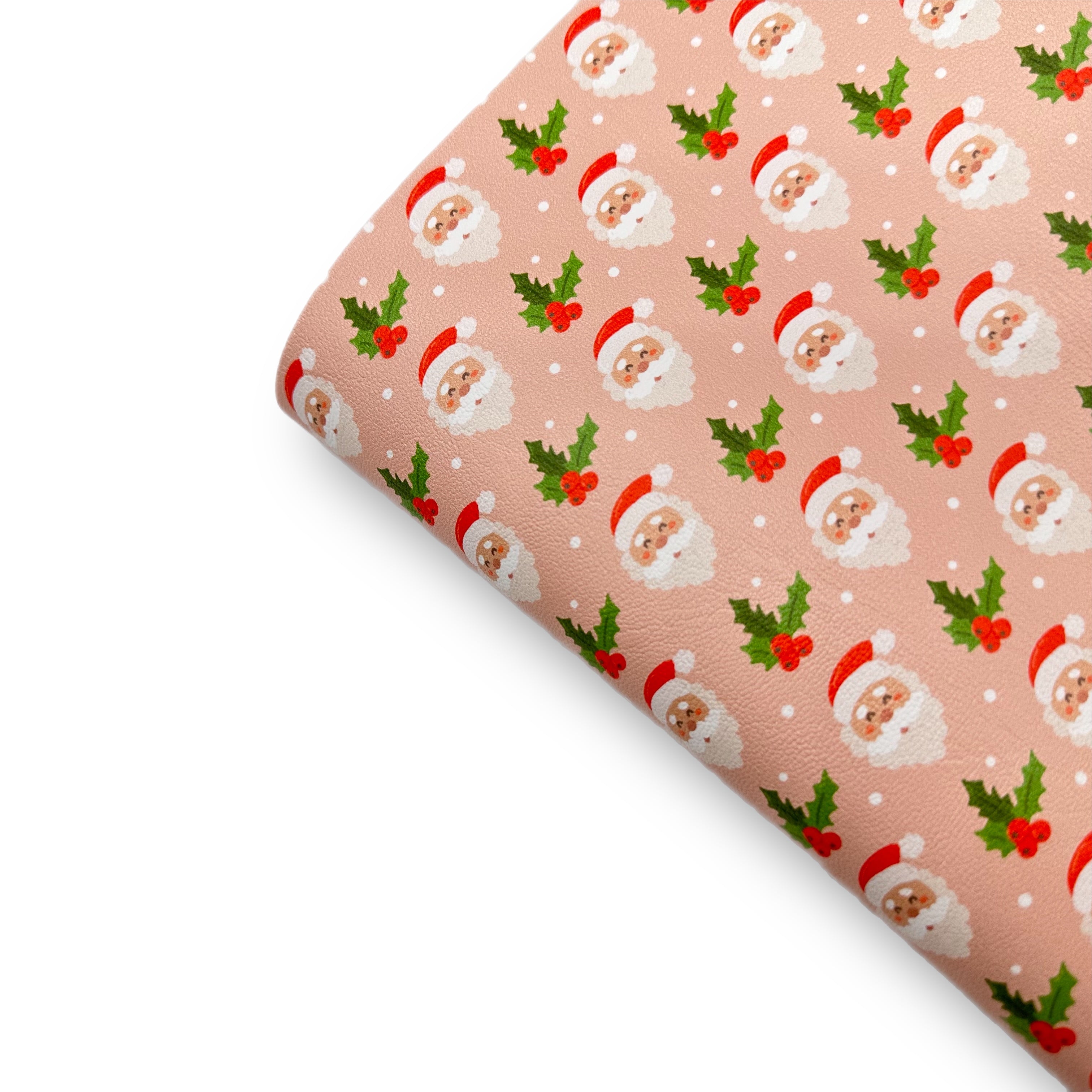 Santa Blush Premium Faux Leather Fabric Sheets - Eliza Henri