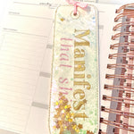 Manifest that Sh#%! Pink & Gold Create your own Shaker Bookmark Felties - Eliza Henri