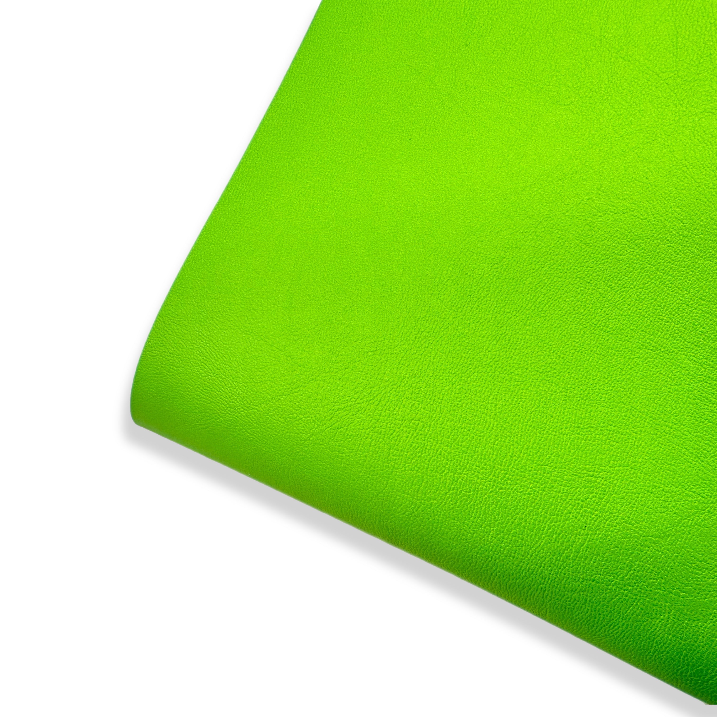 S- Lime Green Core Colour Premium Faux Leather Fabric Sheets - Eliza Henri