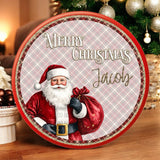TARTAN SANTA | CHOCOLATE TUB DECALS