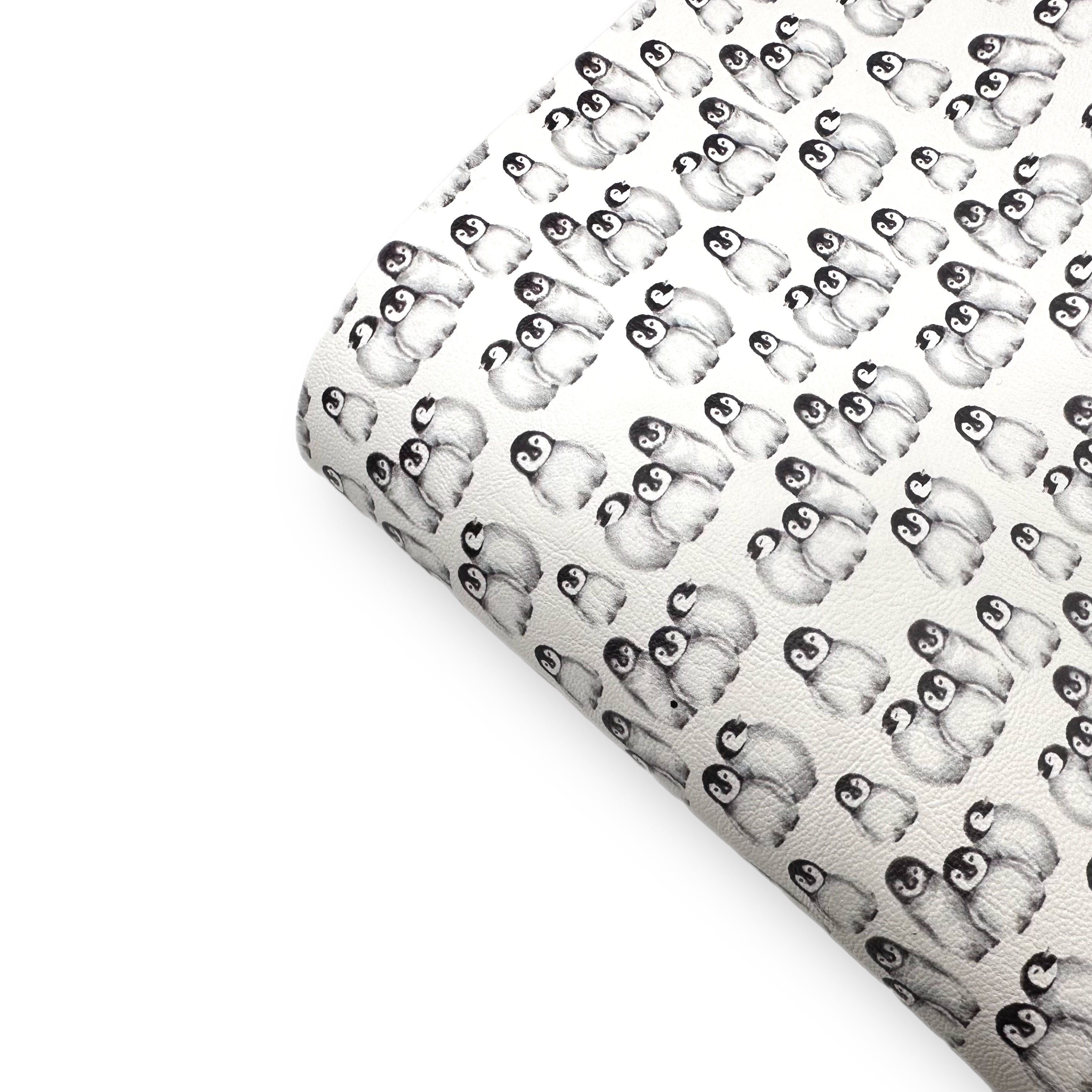 Penguin Family Premium Faux Leather Fabric Sheets - Eliza Henri