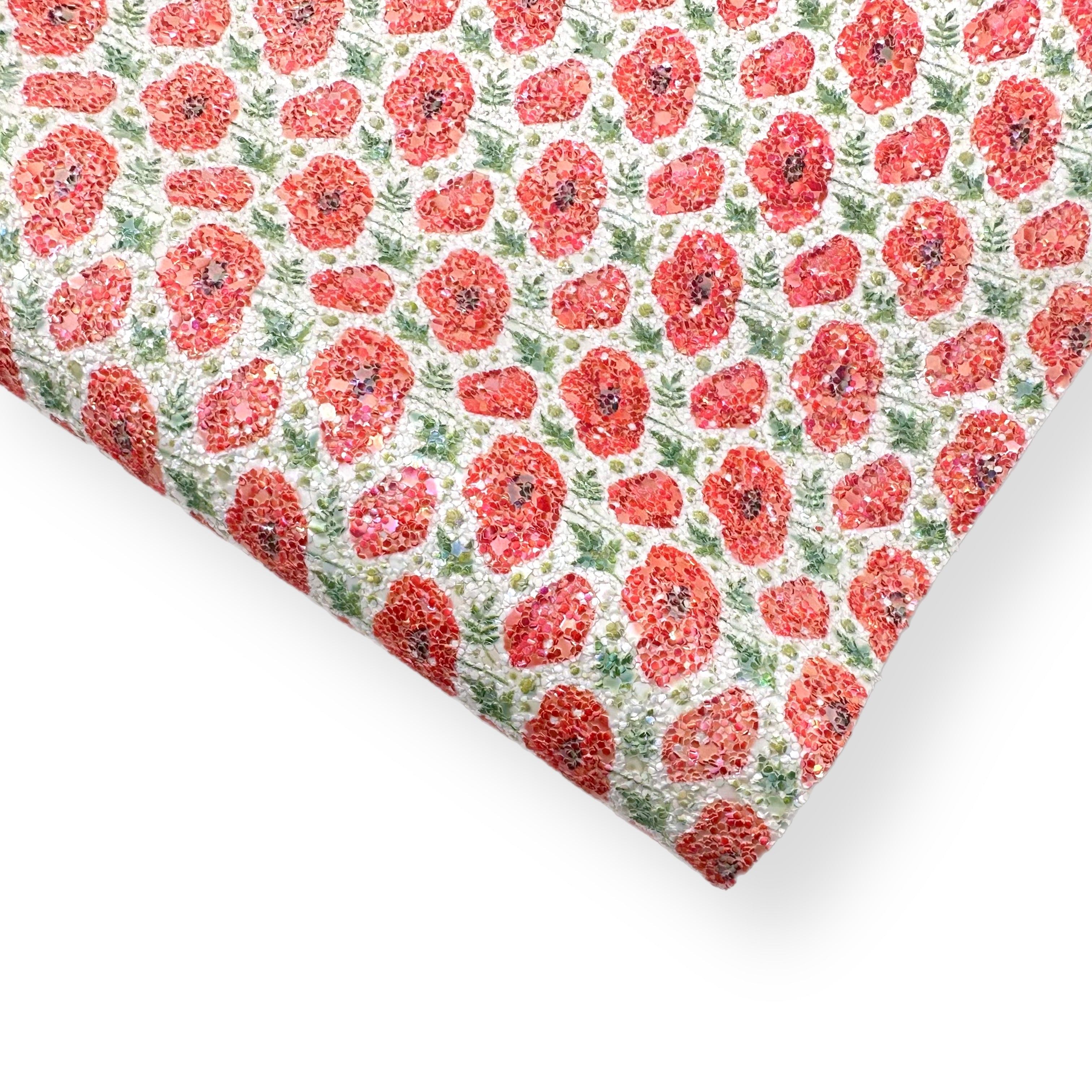 Always be a Poppy Printed Chunky Core Glitter Fabric - Eliza Henri