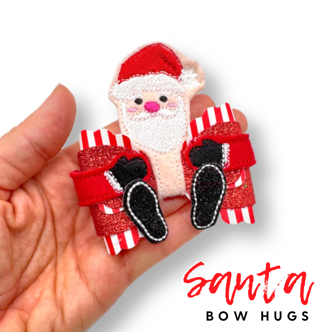 Santa Claus Bow Hug Wrap Around & Pops Feltie Set - Eliza Henri