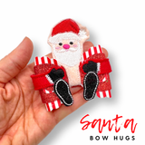 Santa Claus Bow Hug Wrap Around & Pops Feltie Set - Eliza Henri