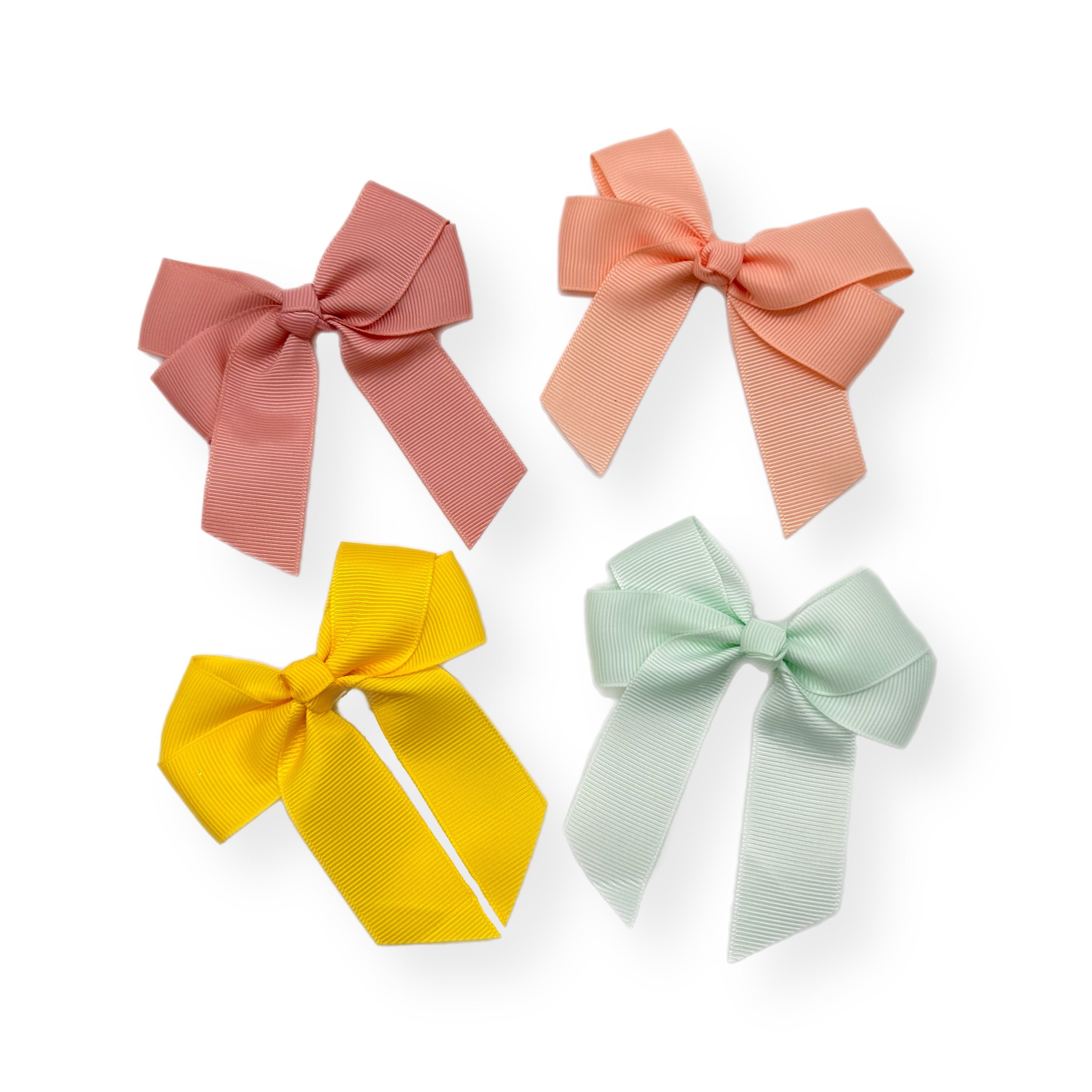 Grosgrain Ribbon Hair Bows 4” - Eliza Henri