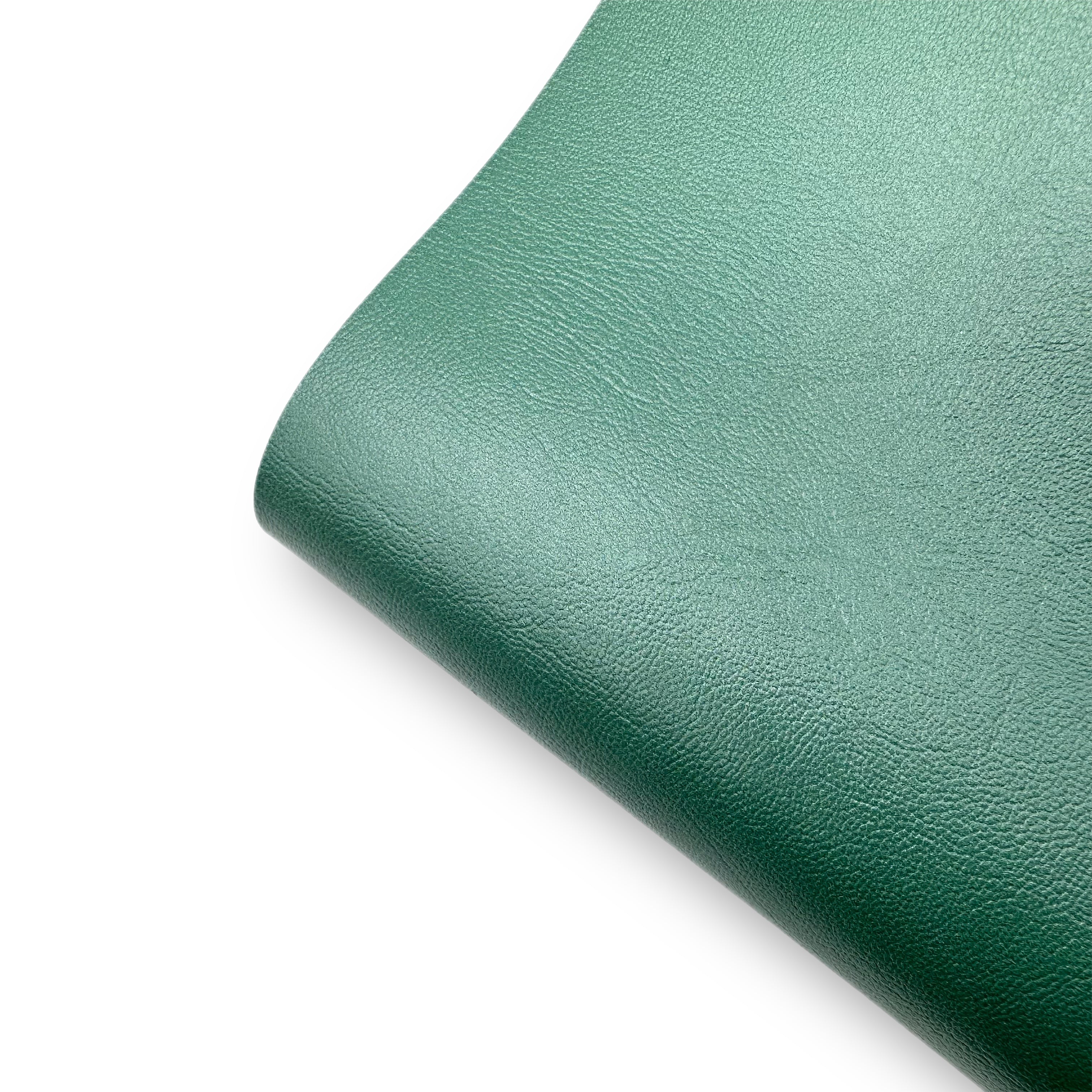 Winter Forest Green Core Colour Premium Faux Leather Fabric Sheets - Eliza Henri