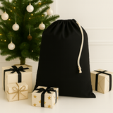 BLACK COTTON CANVAS SACK (2 SIZES) - Eliza Henri
