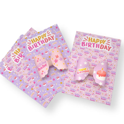 Happy Birthday Bow Display Cards- Pack of 4 - Eliza Henri