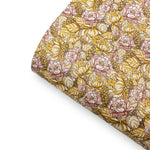 New year golden florals Premium Faux Leather Fabric Sheets - Eliza Henri