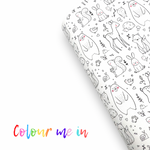 Colour me in Woodland- Felt, Suede, Velvet or Satin Premium Fabric Sheets - Eliza Henri