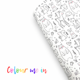 Colour me in Woodland- Felt, Suede, Velvet or Satin Premium Fabric Sheets - Eliza Henri