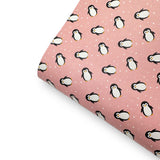 Little Pink Penguins Premium Faux Leather Fabric Sheets - Eliza Henri