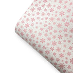 Pink Snow Fall Premium Faux Leather Fabric Sheets - Eliza Henri