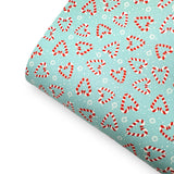 Candy Cane Lane Premium Faux Leather Fabric Sheets - Eliza Henri