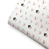 Snowman Faces Premium Faux Leather Fabric Sheets - Eliza Henri