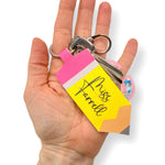 Yellow Pencil DIY Keyring Cut Out Faux Leather Fabric Sheets - Eliza Henri