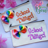 Rainbow Pencil Pinch Bow DIY Cutout Faux Leather Fabric Sheet - Eliza Henri