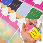 School Colour Pencils DIY Keyring Cut Out Faux Leather Fabric Sheets - Eliza Henri