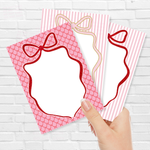 PRETTY COQUETTE RIBBON BOW DISPLAY CARDS - PACK OF 4 - Eliza Henri
