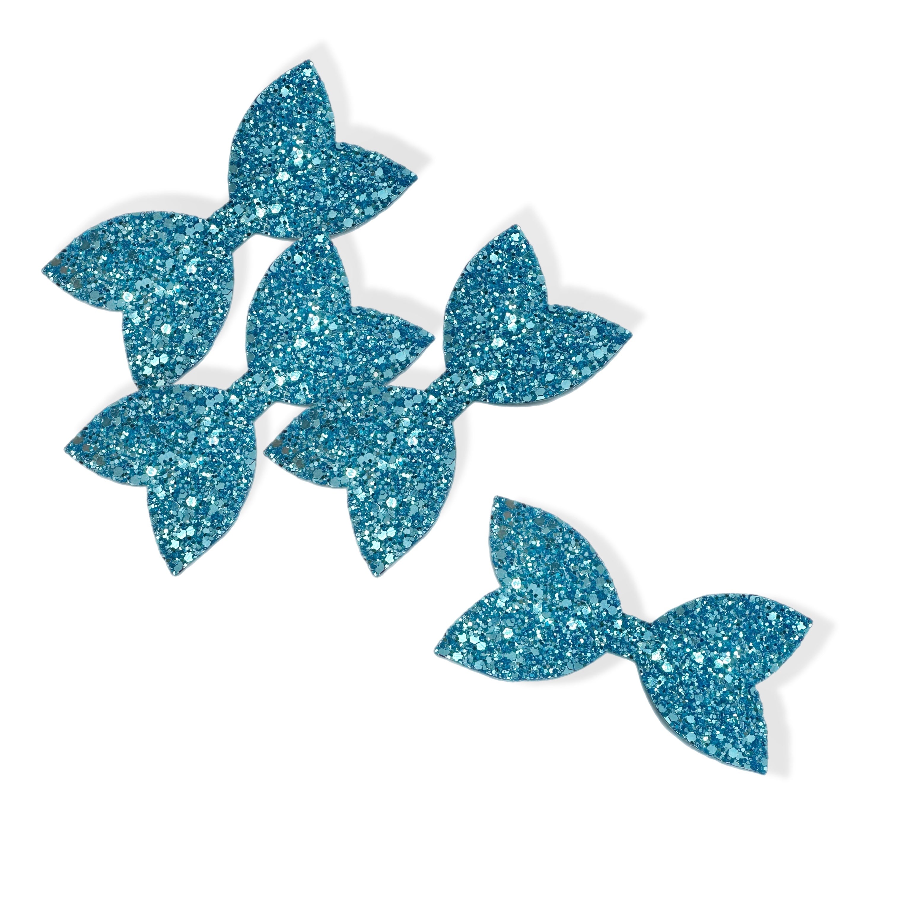 GLASS SLIPPER PRE CUT CHUNKY GLITTER BOW TAILS & CENTRES 3.5”- 4 PACK - Eliza Henri
