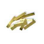Luxury Gold Mirror Pre Cut Leatherette Bow Centre Strips- Pack of 10 - Eliza Henri