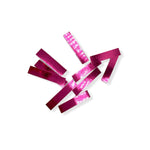Luxury Hot Pink Mirror Pre Cut Leatherette Bow Centre Strips- Pack of 10 - Eliza Henri