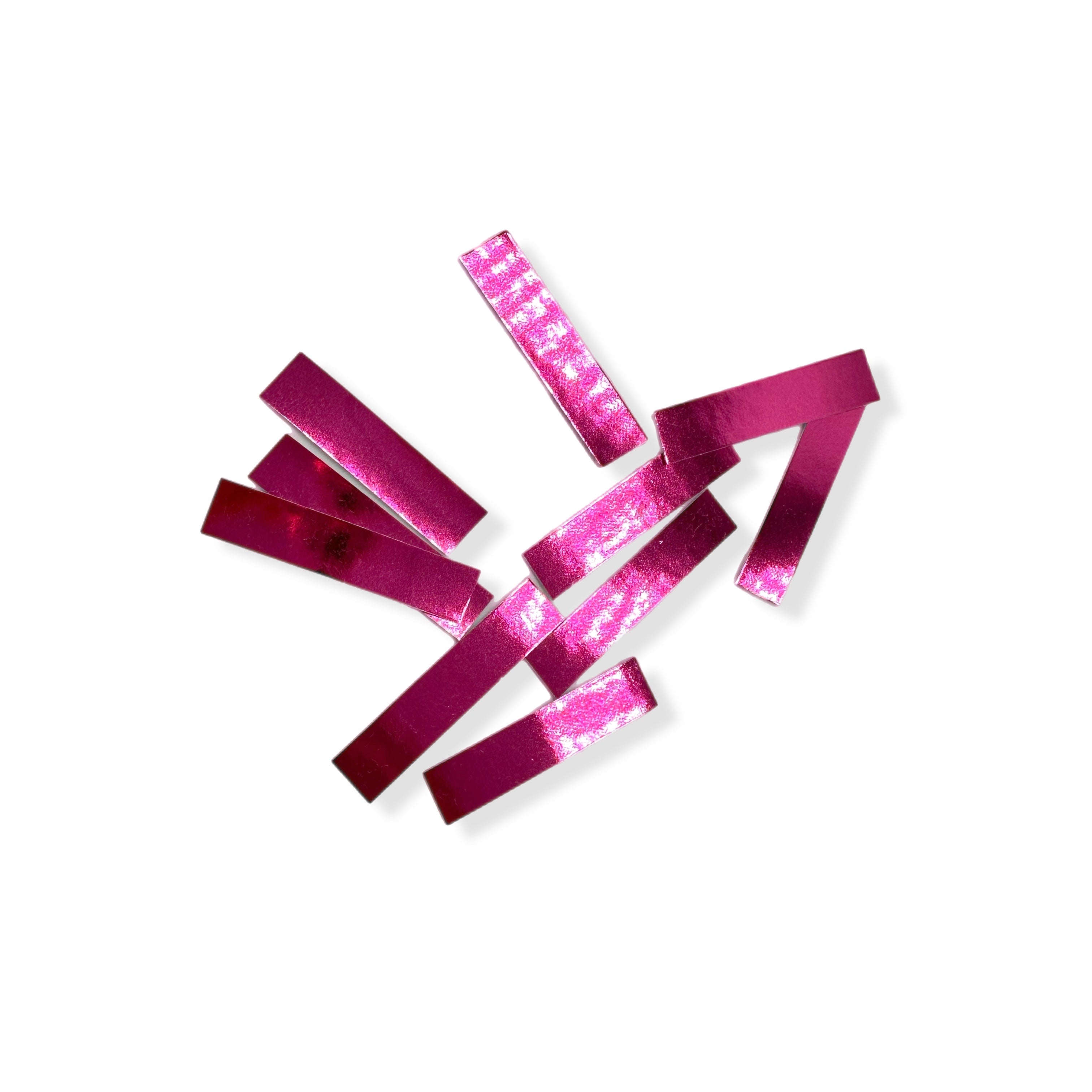 Luxury Hot Pink Mirror Pre Cut Leatherette Bow Centre Strips- Pack of 10 - Eliza Henri