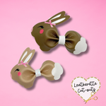 LITTLE BUNNY PINCH BOWS - DIY CUT OUT FAUX LEATHER FABRIC SHEETS - Eliza Henri