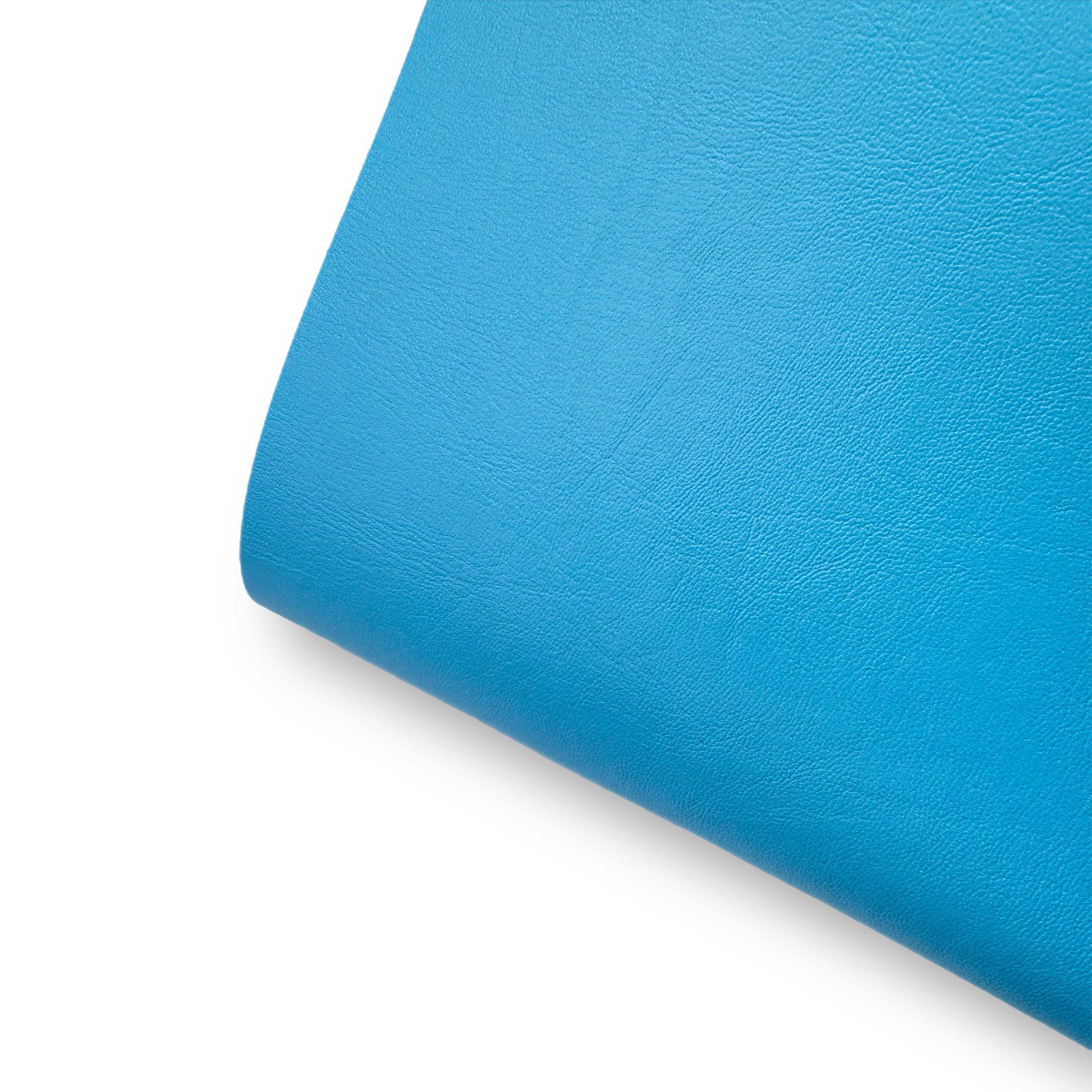 Hot Neon Blue Core Colour Premium Faux Leather Fabric Sheets - Eliza Henri