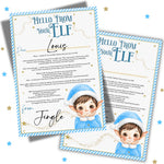Premium Elf Arrival Letter- Blue - Eliza Henri