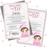 Premium Elf Arrival Letter- Pink
