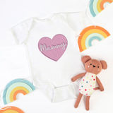 DTF EMBROIDERED EFFECT TRANSFER - MUMMY PINK HEART - Eliza Henri