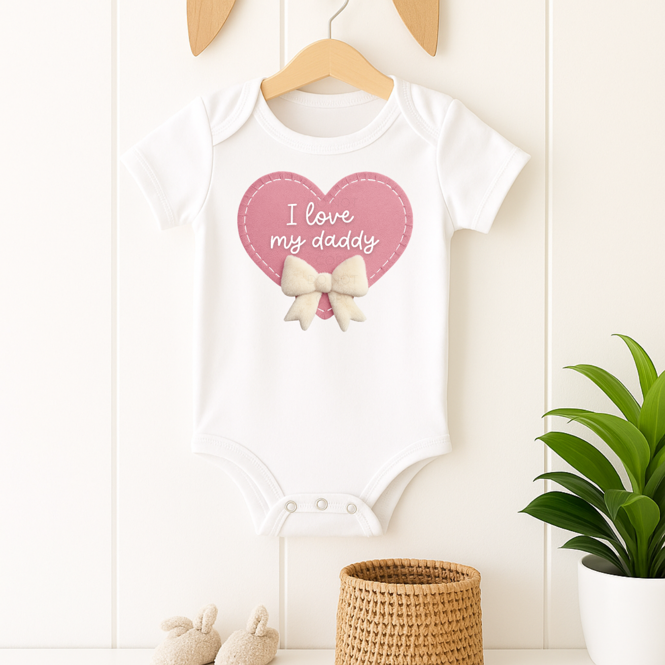 DTF TRANSFER | I LOVE MY DADDY PINK HEART - Eliza Henri