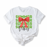 DTF TRANSFER - SUMMER VIBES- WATERMELON BOWS - Eliza Henri