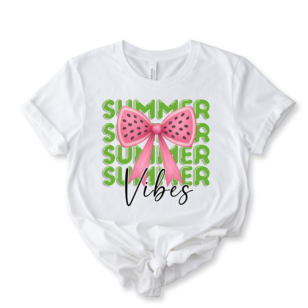 DTF TRANSFER - SUMMER VIBES- WATERMELON BOWS - Eliza Henri