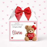 VALENTINES- LOVE BEAR GIRL - TREAT BOX LABELS