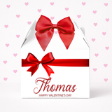 VALENTINES - RED RIBBON- TREAT BOX
