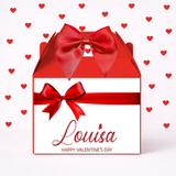 VALENTINES - RED RIBBON- TREAT BOX