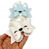 ARIA THE ARCTIC FOX FAUX LEATHER DIY HAIR BOW LOOPS & CRAFT CUTOUT SHEETS