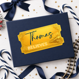 Christmas Train Golden Tickets- Magnetic Box Toppers